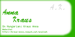 anna kraus business card